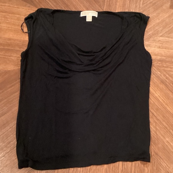 Michael MK Black Drape Neck Blouse - Picture 1 of 2
